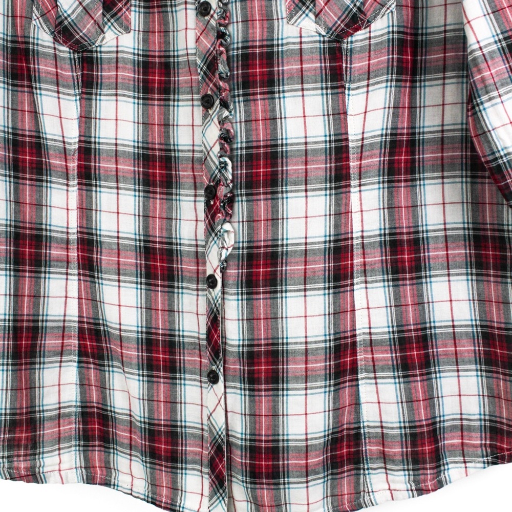 GAP Gauzy Lightweight Plaid Button Down Shirt - Picture 5 of 8
